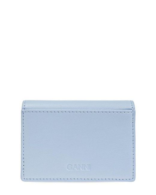 【GANNI 】 ブルー プードル Bou Card Holder With Flap Ganni Poodle Bou Flap Card Holder in Blue | Lyst Canada