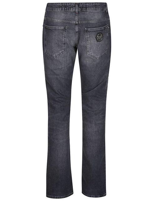 Philipp Plein Blue Super Straight Jeans for men