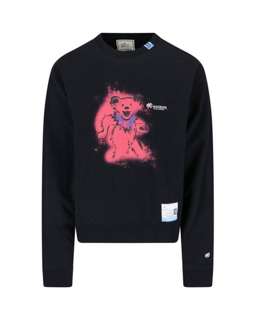 Maison Mihara Yasuhiro Bear Logo-embroidered Crewneck Sweatshirt