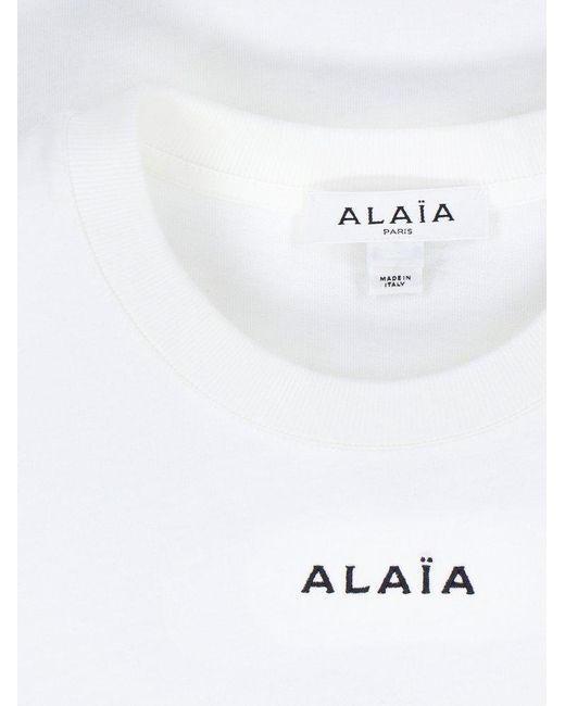 Alaïa White Logo T-shirt