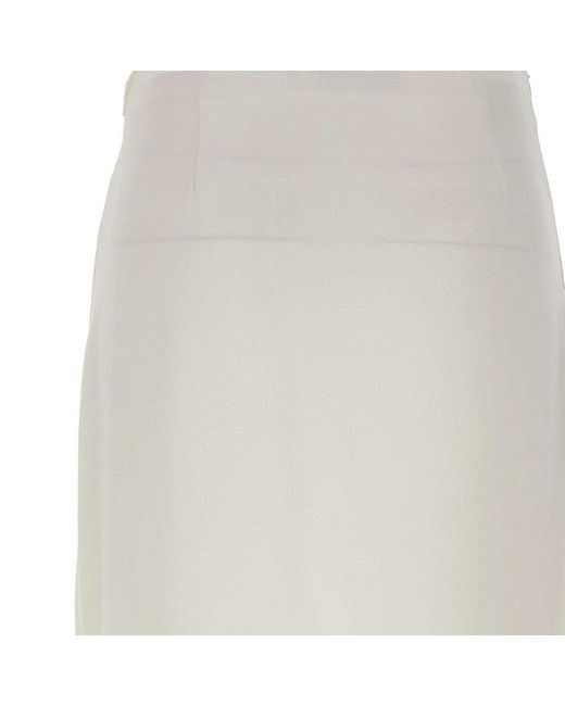 IRO White Pumiko Crepe Midi Wrap Skirt