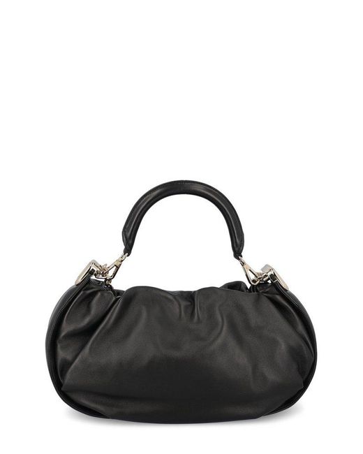Roger Vivier Black Logo Engraved Chain-Linked Tote Bag