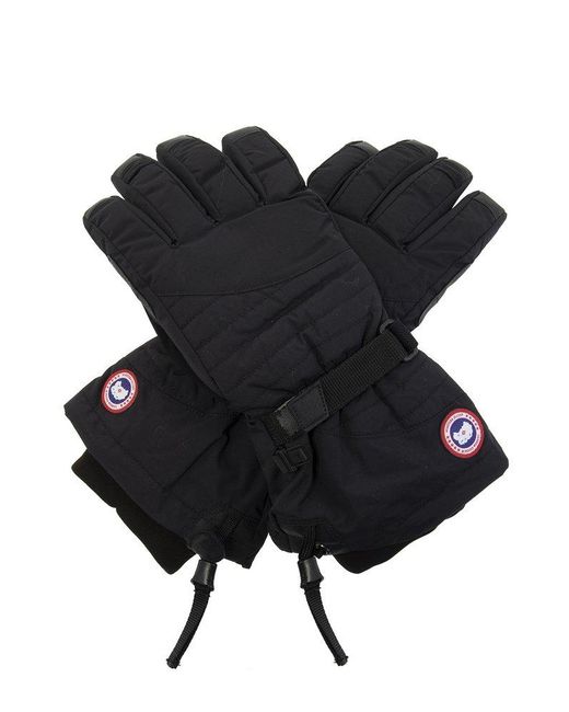 Canada Goose Synthetic Artic Logo-patch Down Gloves in Black | Lyst