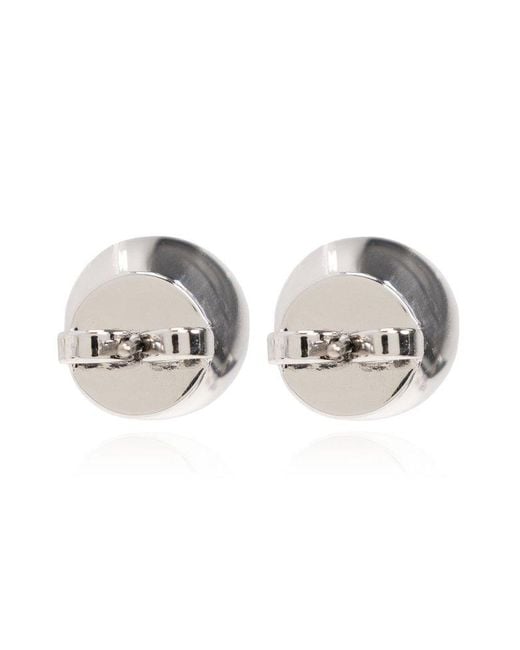 Tory Burch Metallic Earrings With Logo,