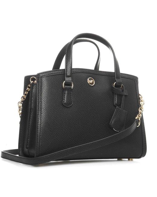 Michael Kors Black Leather Small Chantal Bag
