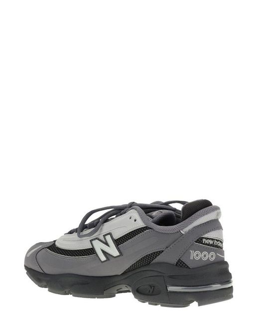 New Balance Gray 1000 Lace-Up Sneakers for men