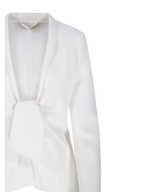 Max Mara White Ghiotto Twist Detailed Blazer
