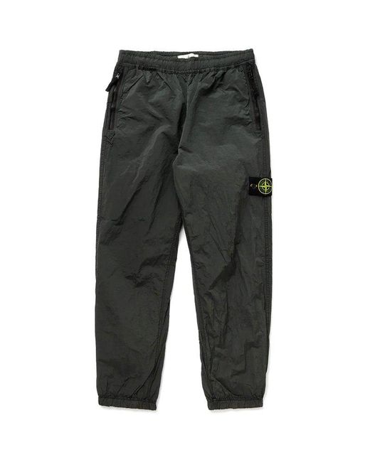 Stone Island Logo Patch Track Pants in Grey for Men Lyst UK