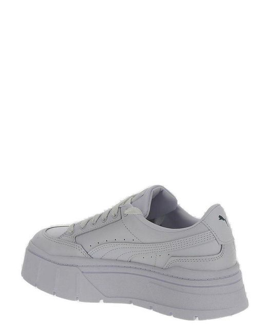 PUMA Mayze Lace-up Sneakers in Gray | Lyst