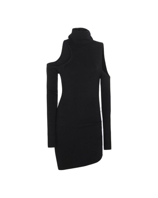 GAUGE81 Black Wool Mini Dress