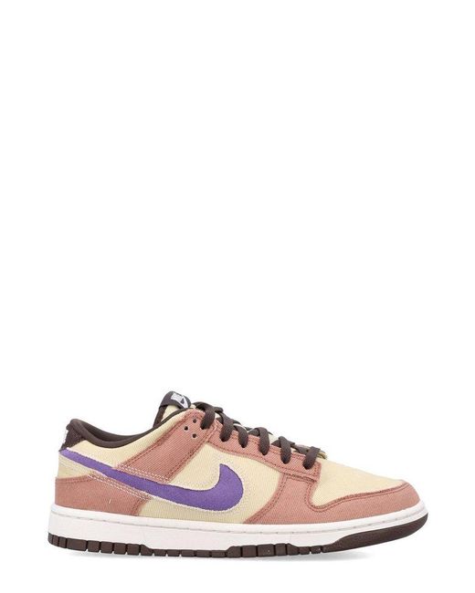 Nike Pink Dunk Low Round Toe Sneakers
