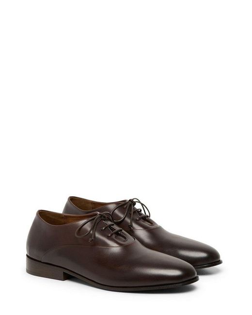 Marsèll Brown Almond Toe Lace-up Derby Shoes for men