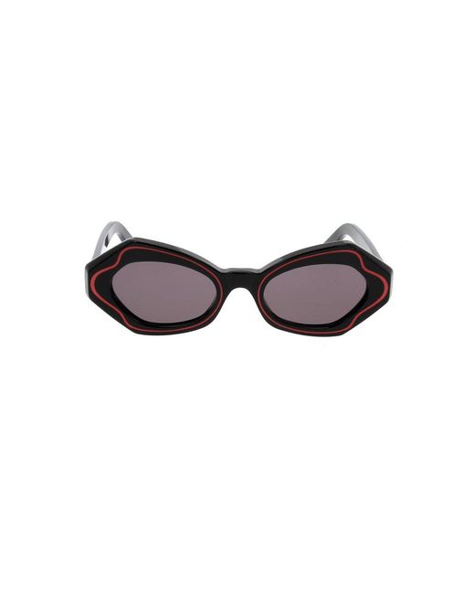 Marni Black Unlahand Geometric-frame Sunglasses