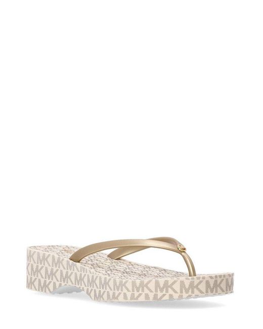 Michael Kors Lilo Monogram Flipflops Lyst