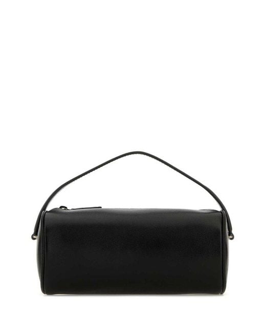 The Row Black Round 90's Tote Bag