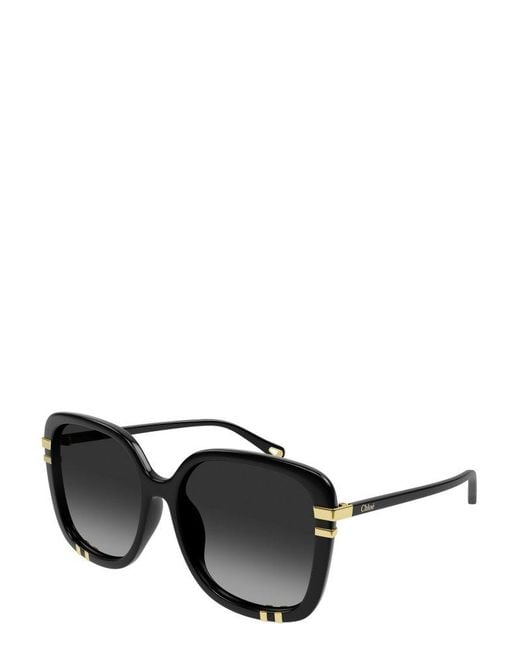 Chloé Black Square Frame Sunglasses