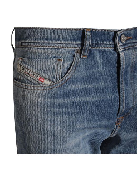 DIESEL Blue 2023 D-Finitive Logo Patch Jeans for men