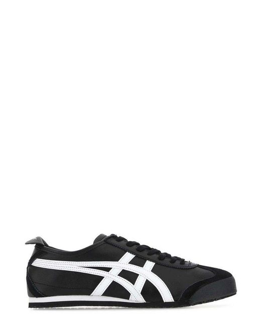 Onitsuka Tiger Black Logo Patch Lace-up Sneakers