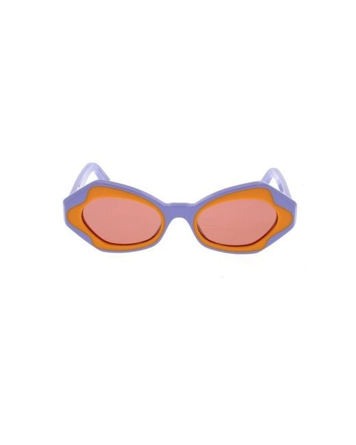 Marni Multicolor Unlahand Geometric-frame Sunglasses