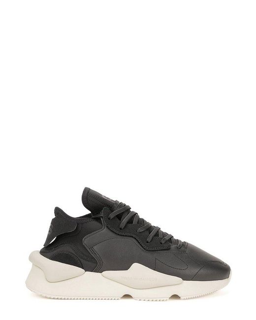 Y-3 Black Kaiwa Lace-up Sneakers for men