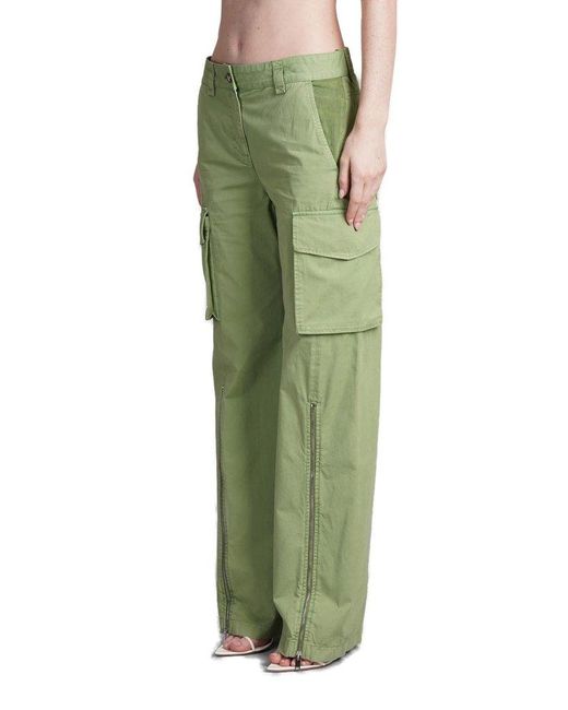 Stella McCartney Green Straight-leg Mid-rise Cargo Pants