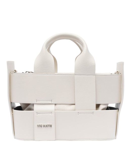 Vic Matié White Bags Structured Tote
