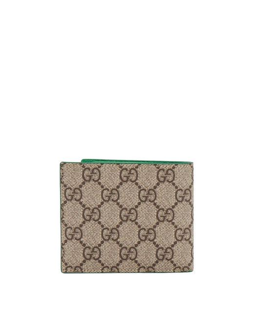 Gucci Brown Folding Wallet With Logo, for men