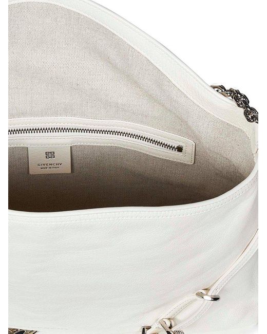 Givenchy White Voyou Chain Medium Shoulder Bag
