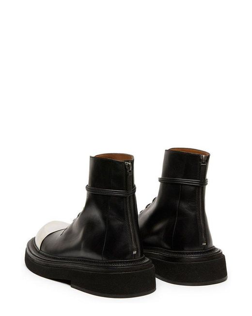 Marsèll Black Two-toned Lace-up Boots for men