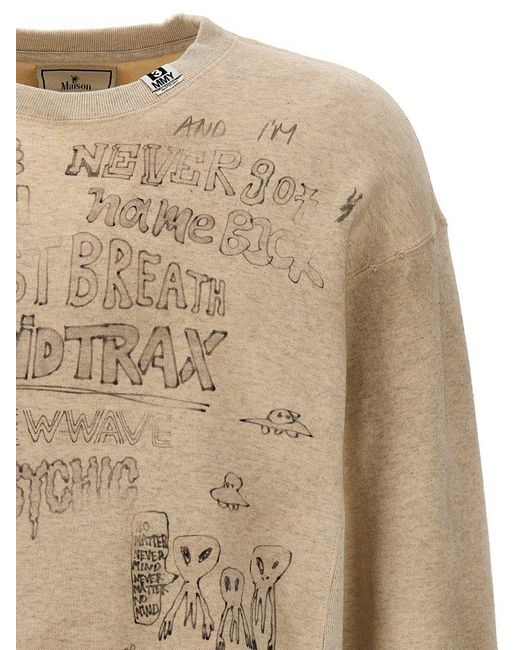 Maison Mihara Yasuhiro Natural Destroyed Oversize Sweatshirt for men