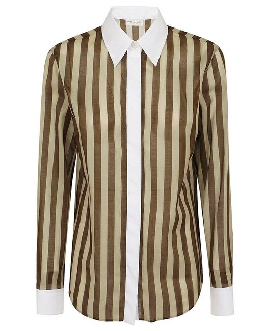 Dries Van Noten Multicolor Long-sleeved Striped Shirt