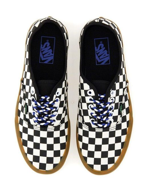 Vans Black Authentic Checked Sneakers for men