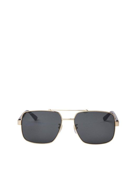 Gucci Metallic Aviator Sunglasses for men