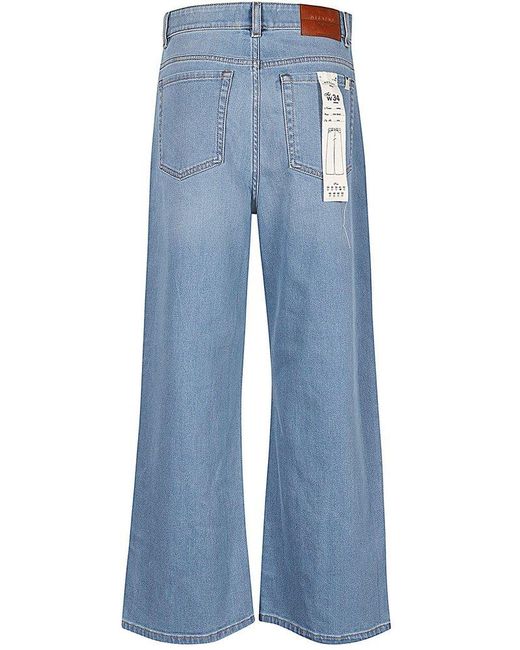 Weekend by Maxmara Blue Relaxed-fit Cropped Jeans