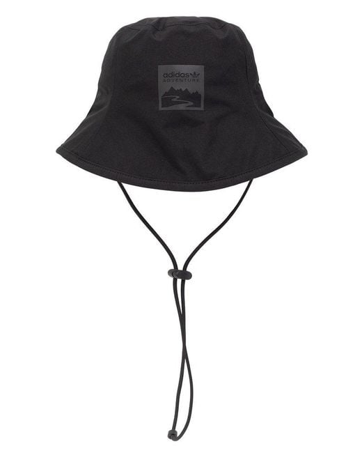 Adidas Originals Black Bucket Hat With Logo,