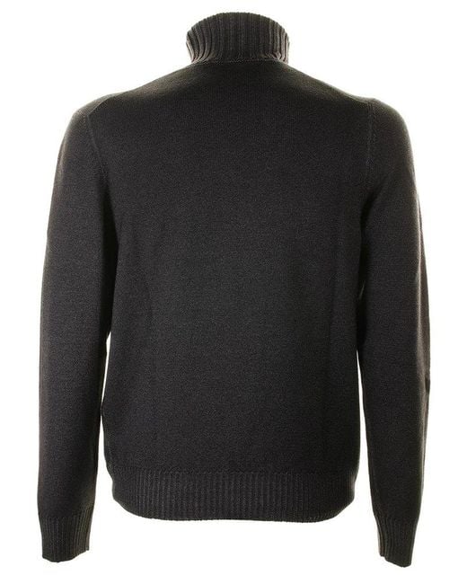 Tagliatore Black Drew Knitted Sweater for men
