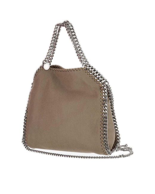 Stella McCartney Brown Falabella Mini Top Handle Bag