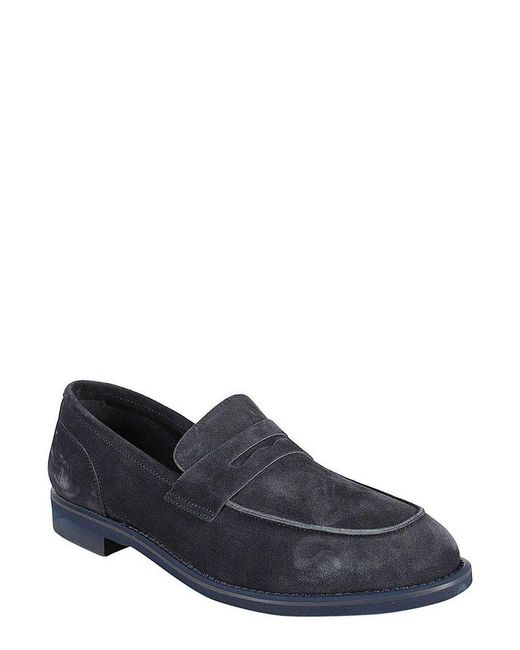 Seboy's Blue Classic Penny Loafers for men