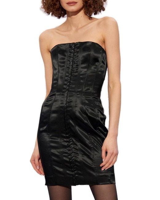 Dolce & Gabbana Black Strapless Corset Dress,