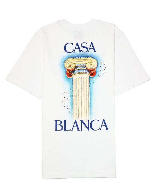 Casablanca White La Colonne T-Shirt for men