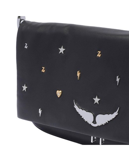 Zadig & Voltaire Black Rock Lucky Charms Chain-linked Clutch Bag