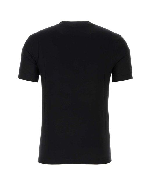 Giorgio Armani Black Icon V-Neck Short-Sleeved T-Shirt for men