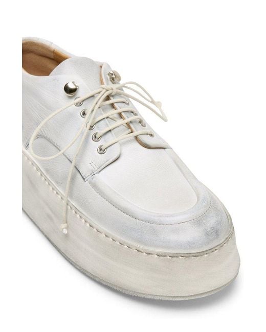 Marsèll White Cassapana Derby Lace-up Shoes