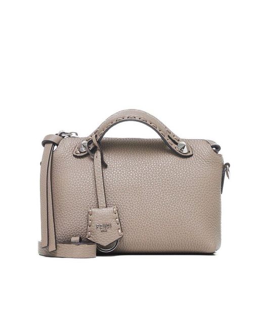 【送料&関税込】Fendi By The Way Selleria Mini Tote Bag Fendi By The Way Selleria Mini Tote Bag in Gray | Lyst