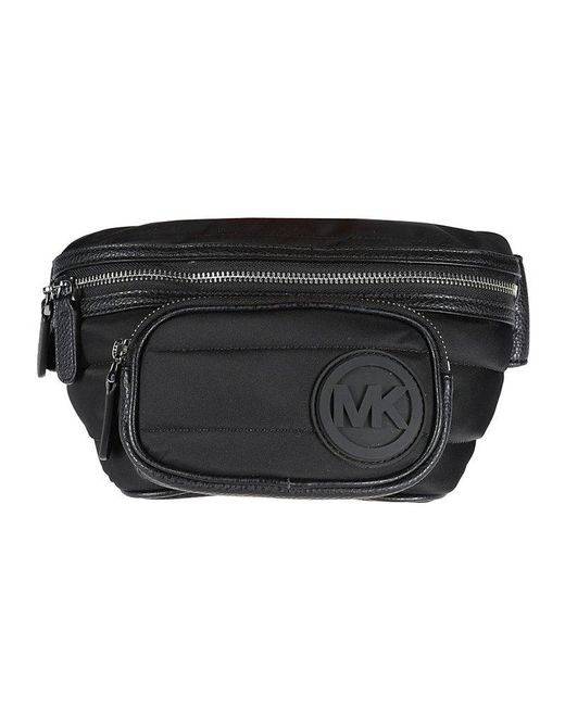 Michael Kors Black Logo Patch Utility Belt Bag for men