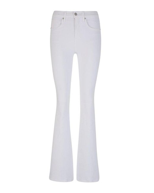 Veronica Beard White Stretch Flare Jeans
