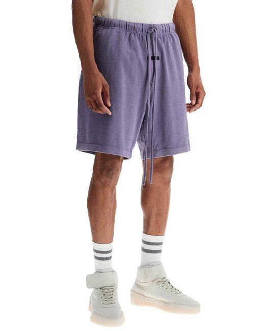 Fear Of God Purple Heavy Jersey Soccer Shorts for men