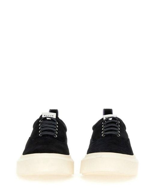 Eytys Black Logo Patch Low-Top Sneakers for men