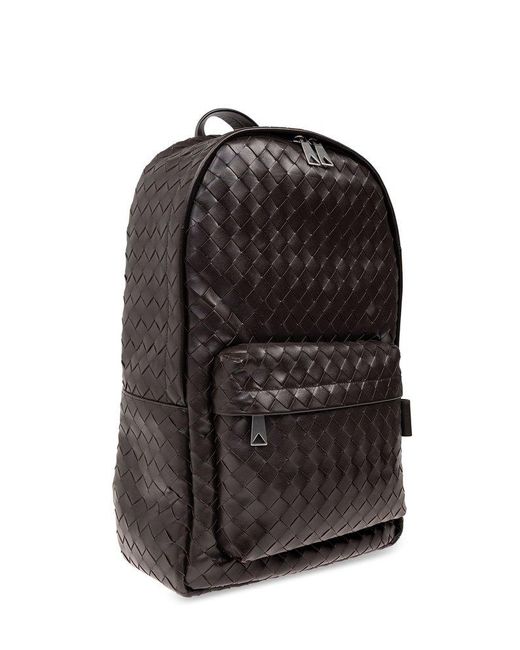 Bottega Veneta Black Backpack 'classic Intrecciato Medium', for men