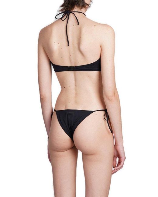 Mc2 Saint Barth Black Dahlia Halterneck Bikini Top